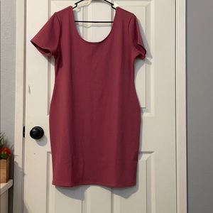 Darker pink figure dress